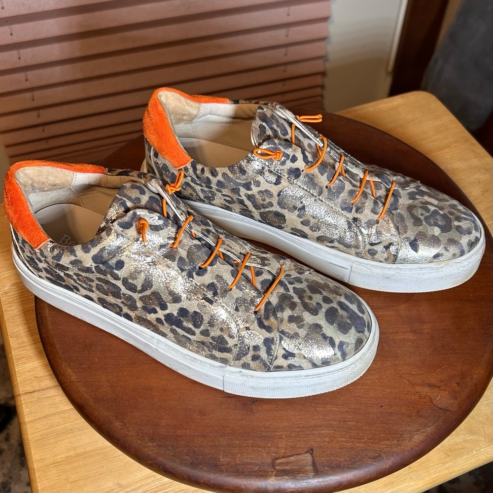 Bella Russo Made In Italy Mock Lace Slip On Platform Sneaker Leather EU 38/7.5-8